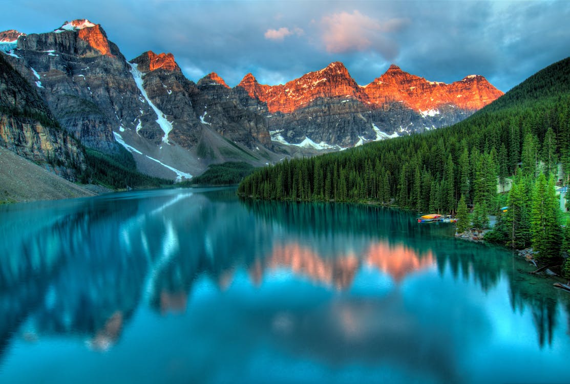 Majestic Colorado Front Range mountains with snow-capped peaks under blue skies